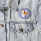 Cartoon Akita Inu/Shiba Inu Button (Beispiel)