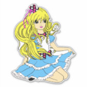 Cartoon Alice im Wunderland Fantasy Märchensee Aufkleber (Vorderseite)