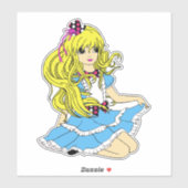 Cartoon Alice im Wunderland Fantasy Märchensee Aufkleber (Blatt)