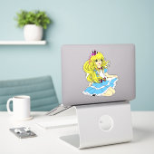 Cartoon Alice im Wunderland Fantasy Märchensee Aufkleber (Laptop auf Schreibtisch)