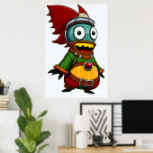 Cartoon Alien | Art der AI Poster (Heimbüro)