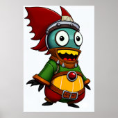 Cartoon Alien | Art der AI Poster (Vorne)