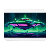 Cartoon Alien Raumfahrt Magnet (Horizontal)