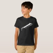 Cartoon Alien Schlangenstift zeichnend T-Shirt (Vorne ganz)