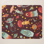 Cartoon aliens vintage seamless pattern. sherpadecke (Vorderseite (Horizontal))