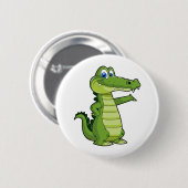 Cartoon Alligator Background Button (Vorne & Hinten)