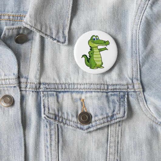 Cartoon Alligator Background Button (Beispiel)