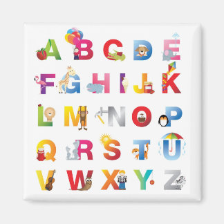 Cartoon Alphabet Kühlschrankmagnet