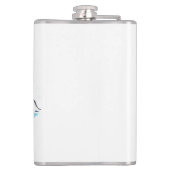 Cartoon am Strand auf aufblasbarem Ring Flachmann (Rückseite)