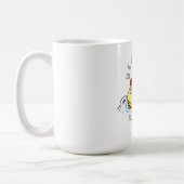 Cartoon am Strand auf aufblasbarem Ring Kaffeetasse (Links)