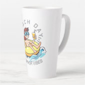 Cartoon am Strand auf aufblasbarem Ring Milchtasse (Rechte Ecke)