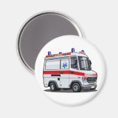 Cartoon Ambulance Car Magnet (Vorderseite/Rückseite)