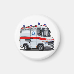 Cartoon Ambulance Car Magnet