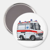 Cartoon Ambulance Car Magnet (Vorderseite/Rückseite)