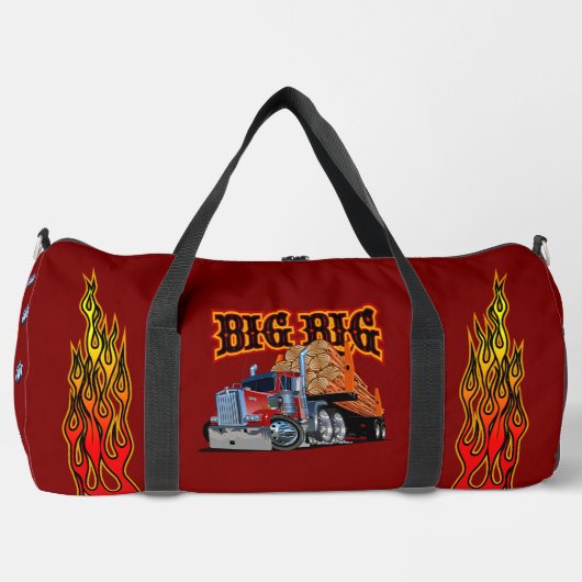 Cartoon amerikanischer LKW "Big Rig" Duffle Bag (Vorderseite)