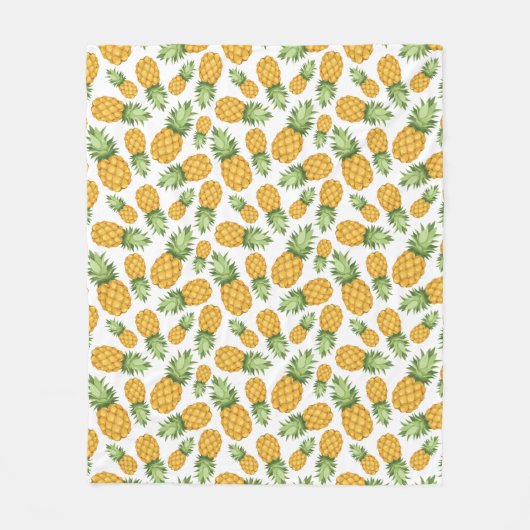 Cartoon-Ananas-Muster Fleecedecke (Vorderseite)