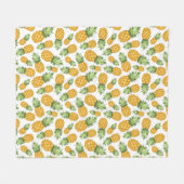 Cartoon-Ananas-Muster Fleecedecke (Vorderseite (Horizontal))