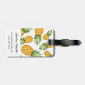 Cartoon-Ananas-Muster Gepäckanhänger (Rückseite horizontal)