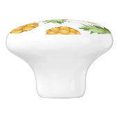 Cartoon Ananas-Muster Keramikknauf (Seitenansicht)