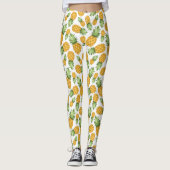 Cartoon-Ananas-Muster Leggings (Vorderseite)