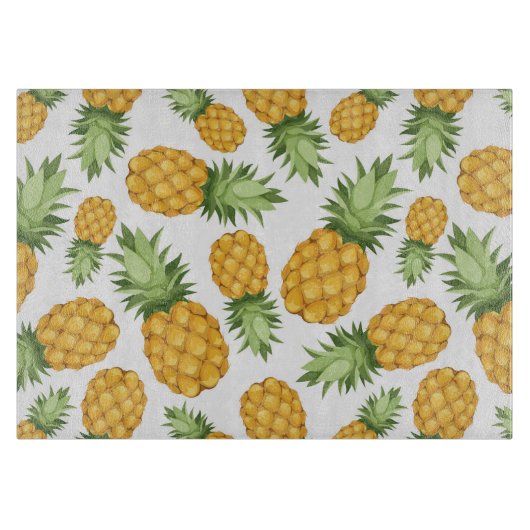 Cartoon Ananas-Muster Schneidebrett (Vorderseite)