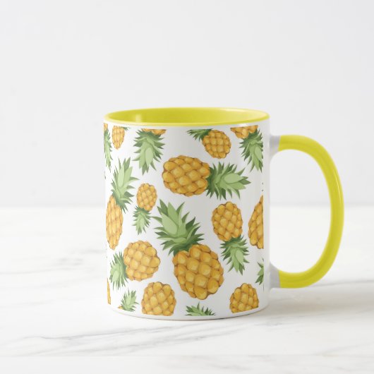 Cartoon Ananas-Muster Tasse (Rechts)