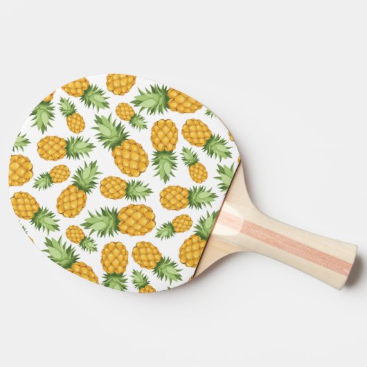Cartoon Ananas-Muster Tischtennis Schläger (Seitenansicht)