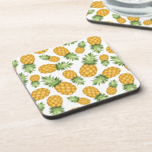 Cartoon-Ananas-Muster Untersetzer (Linke Seite)