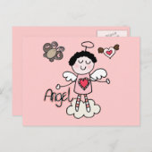 Cartoon Angel Postkarte (Vorne/Hinten)