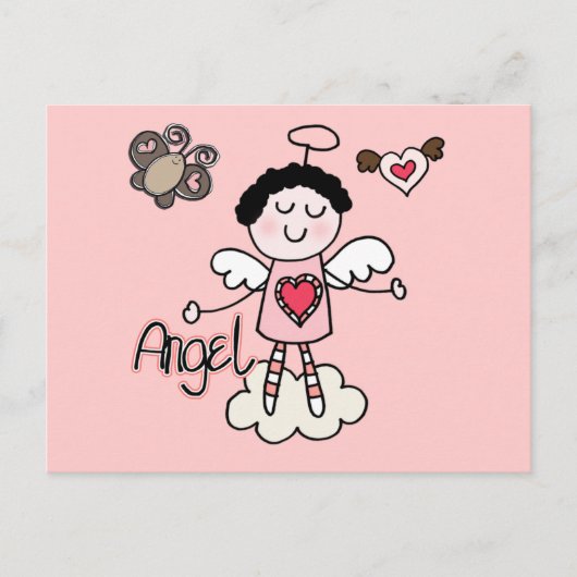 Cartoon Angel Postkarte (Vorderseite)