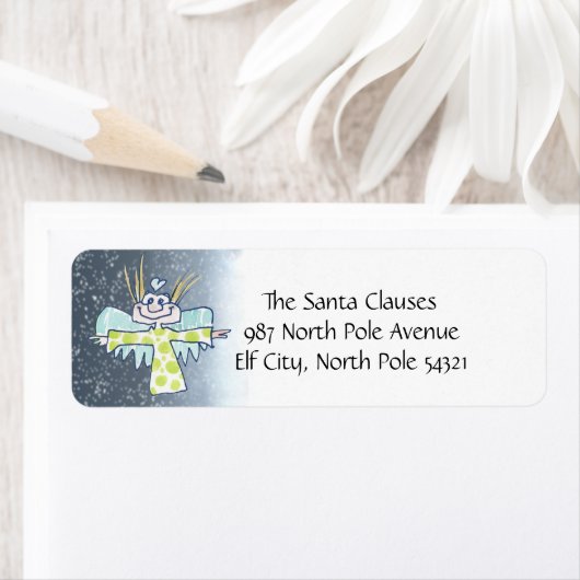 Cartoon Angel Rücksendeadresse (Insitu)