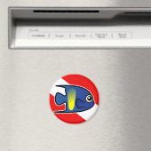 Cartoon Angelfish Angelfischflagge Magnet (In Situ (Geschirrspüler))