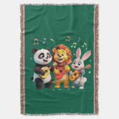 🎵 Cartoon Animal Music Party – Fun & Cute Musical Decke (Vorderseite Vertikal)