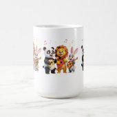 🎵 Cartoon Animal Music Party – Fun & Cute Musical Kaffeetasse (Mittel)