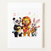 🎵 Cartoon Animal Music Party – Fun & Cute Musical Planer (Rückseite)