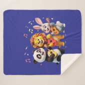 🎵 Cartoon Animal Music Party – Fun & Cute Musical Sherpadecke (Vorderseite (Horizontal))