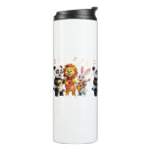 🎵 Cartoon Animal Music Party – Fun & Cute Musical Thermosbecher (Nach links gedreht)