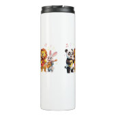 🎵 Cartoon Animal Music Party – Fun & Cute Musical Thermosbecher (Rückseite)