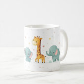 Cartoon Animal Parade in Pastel - Fun Tasse Design (VorderseiteRechts)