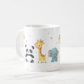 Cartoon Animal Parade in Pastel - Fun Tasse Design (Vorderseite Links)