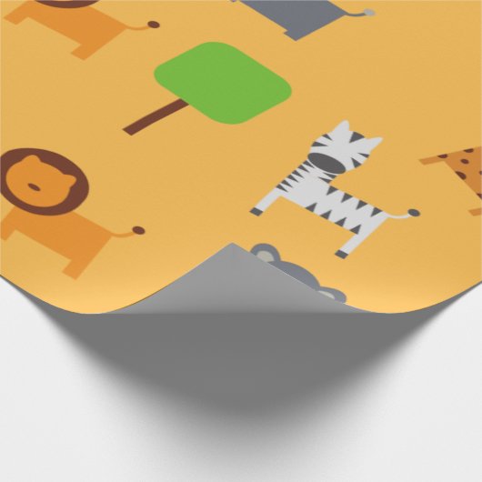 Cartoon Animal Thrapping Paper Geschenkpapier (Ecke)