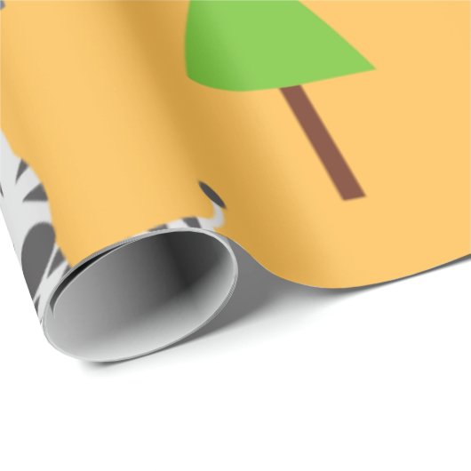 Cartoon Animal Thrapping Paper Geschenkpapier (Rolleneckpunkt)