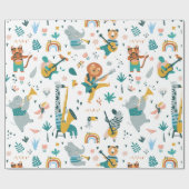 Cartoon Animals Band Geschenkpapier (Flach)