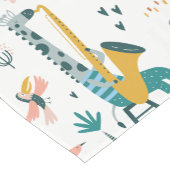 Cartoon Animals Band Kurzer Tischläufer (Ecke)