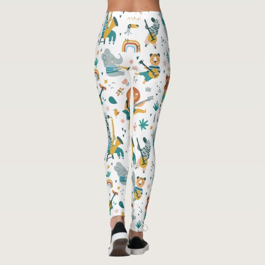 Cartoon Animals Band Leggings (Rückseite)