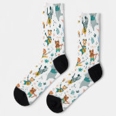 Cartoon Animals Band Socken (Linkes Detail)