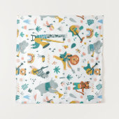 Cartoon Animals Band Wandteppich (Vorderseite (Horizontal))