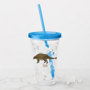 Cartoon Ankylosaurus Acryltrinkbecher