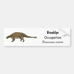 Cartoon Ankylosaurus Autoaufkleber