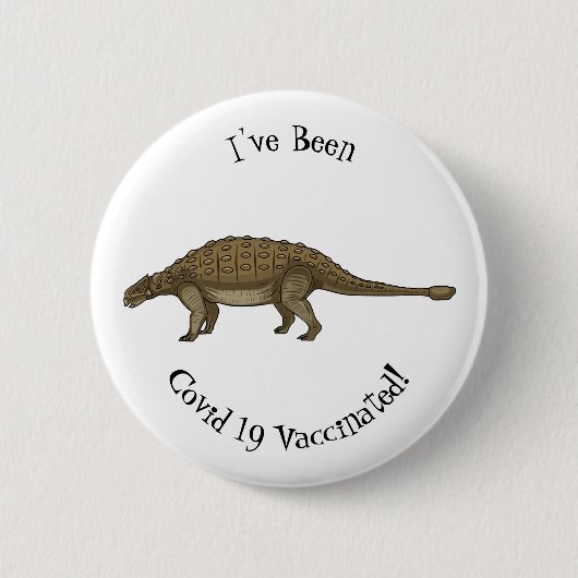 Cartoon Ankylosaurus Button (Vorderseite)
